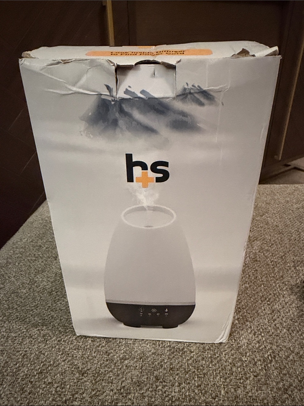 HealthSmart Essential Oil Aroma Diffuser with Wood Grain Base